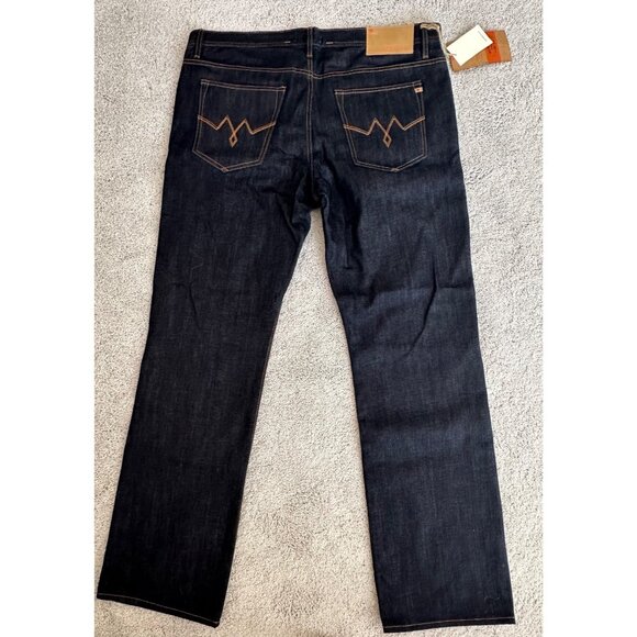 MEK DNM Jeans Mens Size 38 x 34 New Austin Denim Straight Fit Cotton Dark Wash - Picture 3 of 16